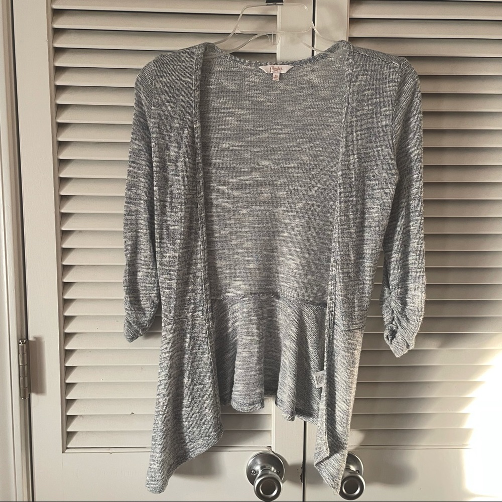 Candie’s 3/4 ruched sleeve sweater